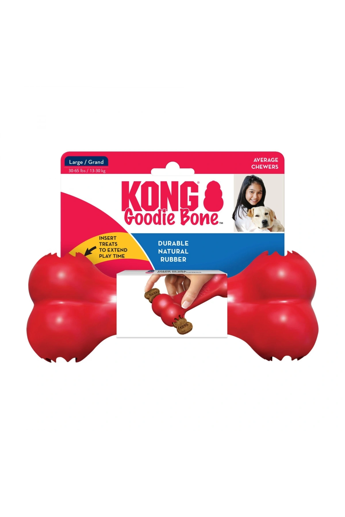 Kong Goodie Bone Kemik Şeklinde Çok Amaçlı Köpek Oyuncağı L
