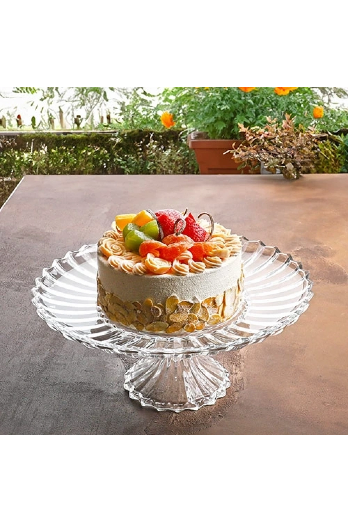 Kosova Kristal Ayaklı Yuvarlak Sunumluk