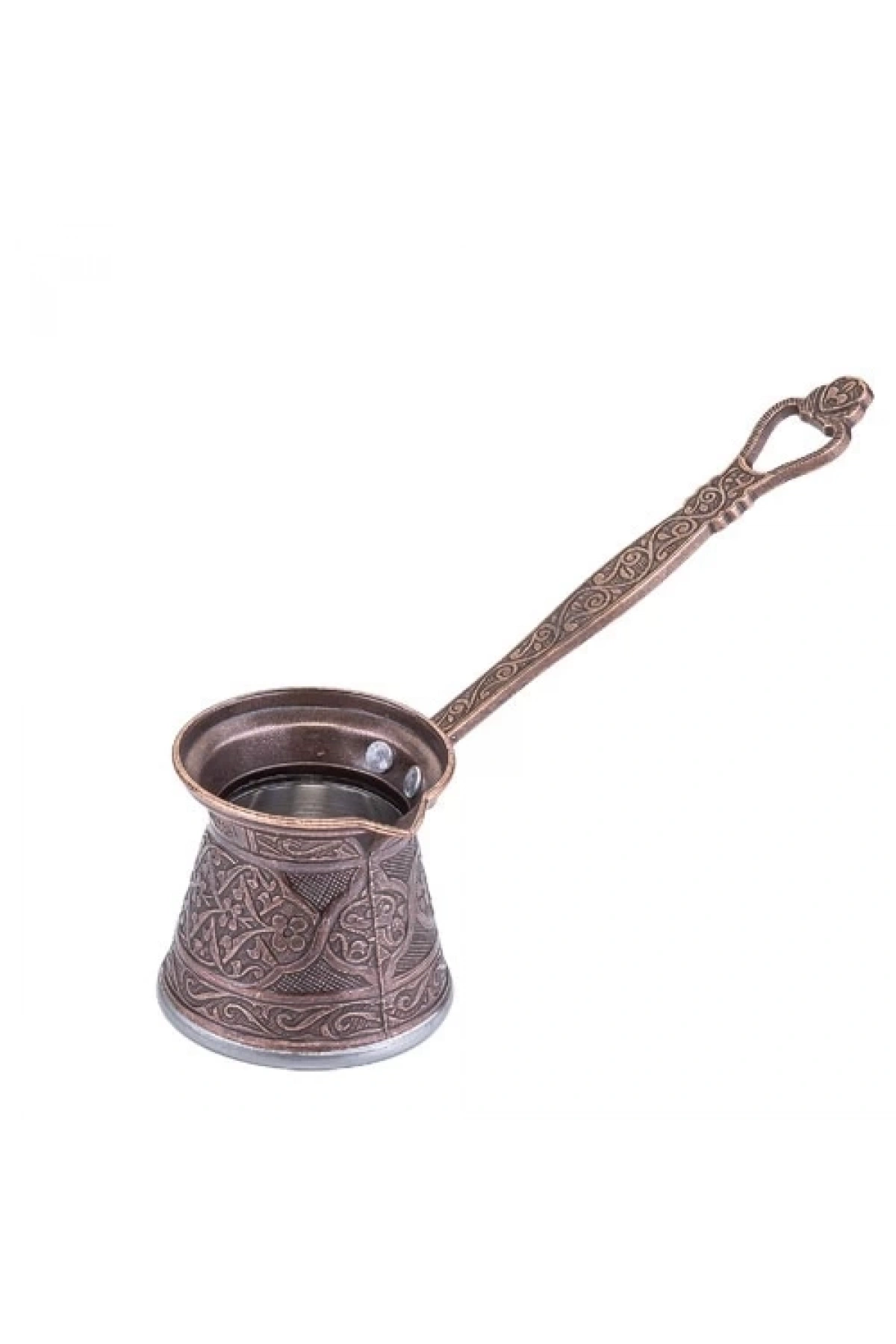 Ksv No:4 Zambak Döküm Cezve Bakır Renk