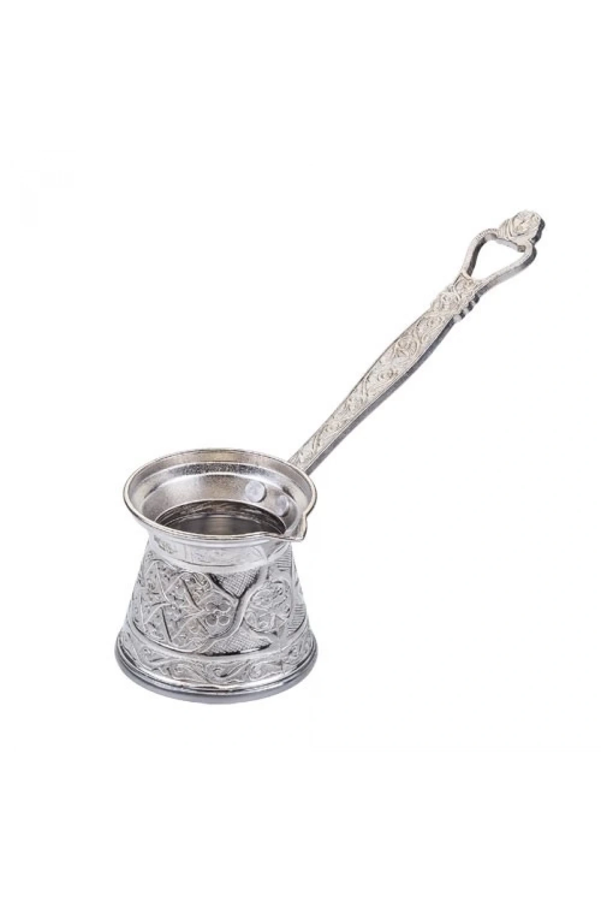 Ksv No:4 Zambak Döküm Cezve Gümüş Renk