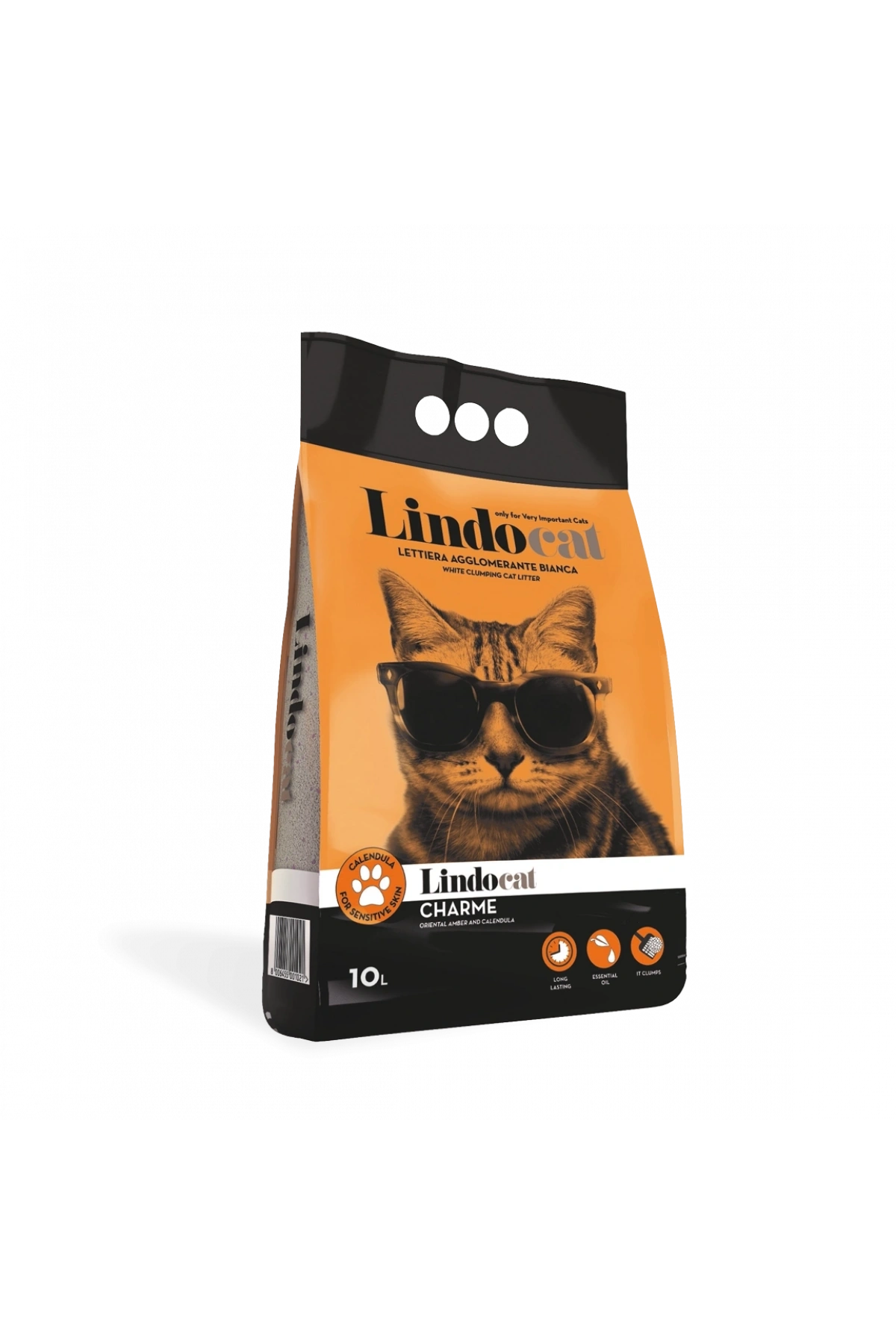 Lindocat Charme Amber Kokulu Kalın Taneli Kedi Kumu 10l