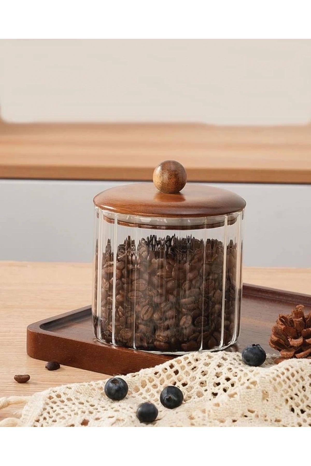 Mien Akasya Kapaklı 1150cc Cam Kavanoz