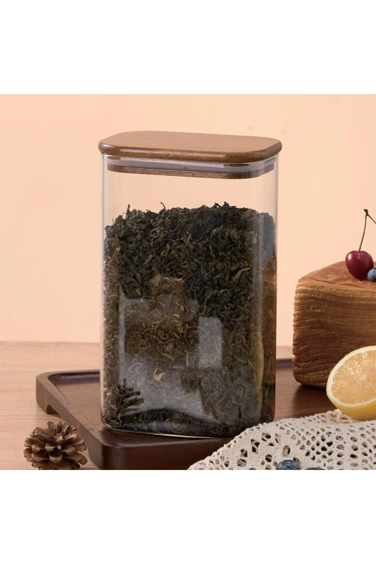 Mien Akasya Kapaklı Cam Kavanoz 1500 Ml
