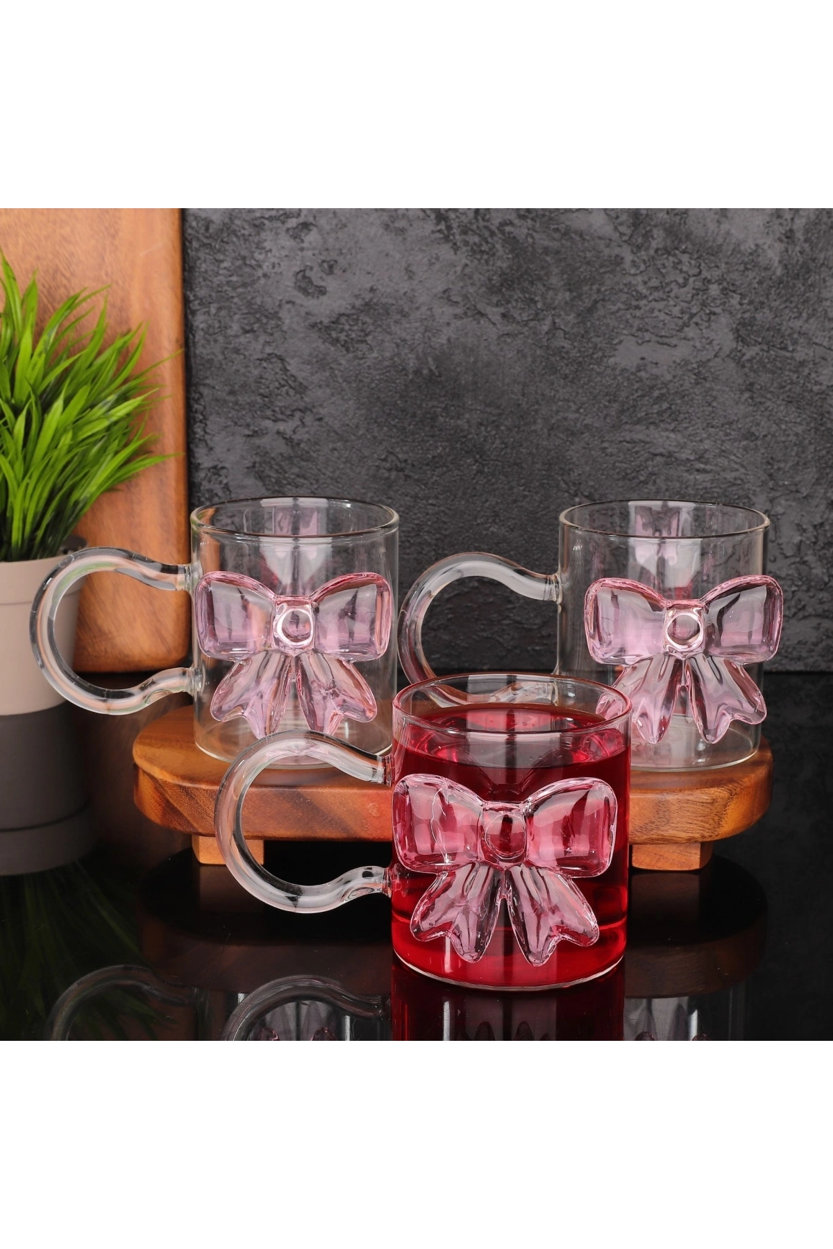 Mien Fiyonklu Cam Kupa 350 ml