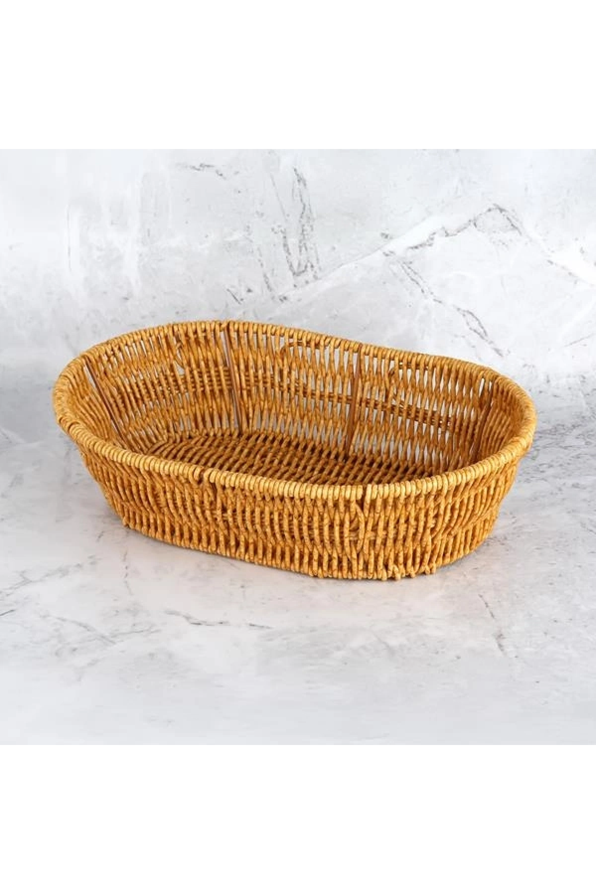 Mien Oval Rattan Ekmek Sepeti 28x21x7,5 cm