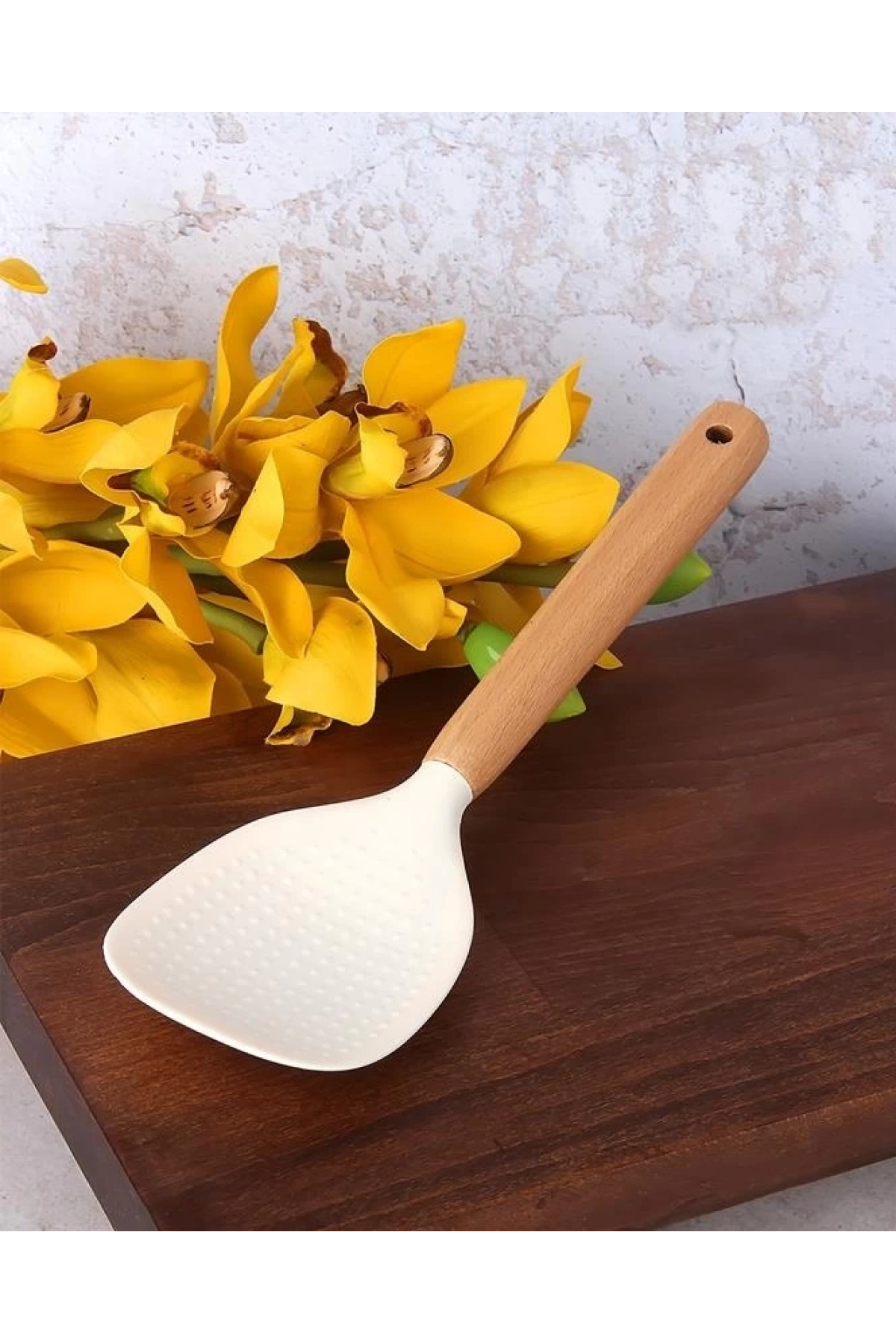 Mien Silikon Kaşık Krem Tekli