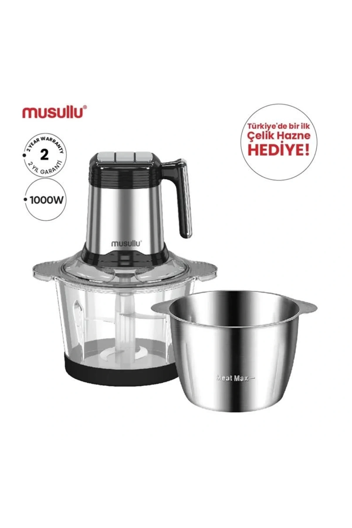 Musullu Rondo Doğrayıcı 1000 W 2 L