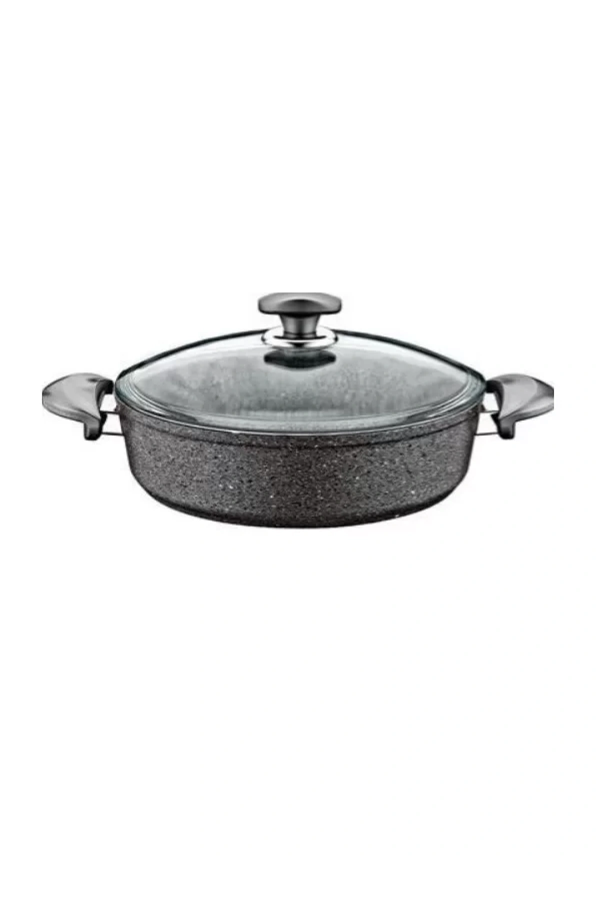 Oms Om Gr200 Granit Gri Kısa Tencere 22 Cm