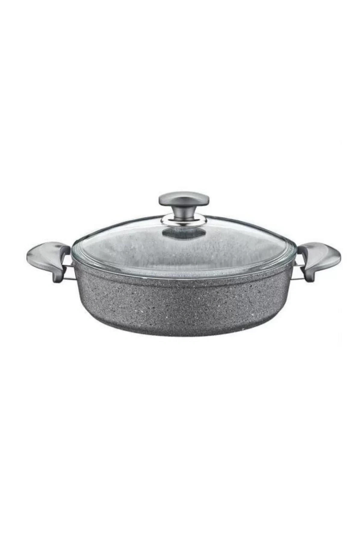 Oms Om Gr201 Gri Kısa Granit Tencere 24 Cm