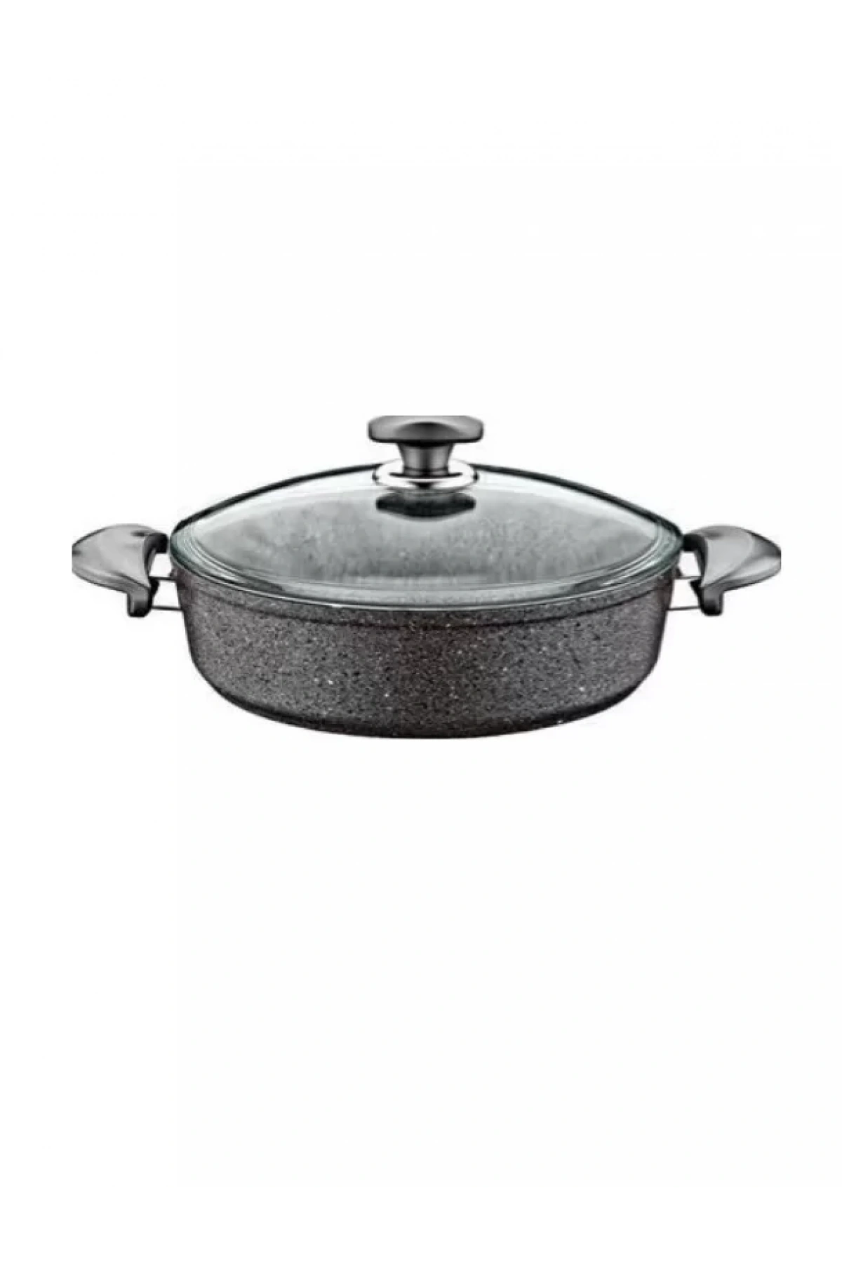 Oms Om Gr202 Granit Gri Kısa Tencere 26 Cm