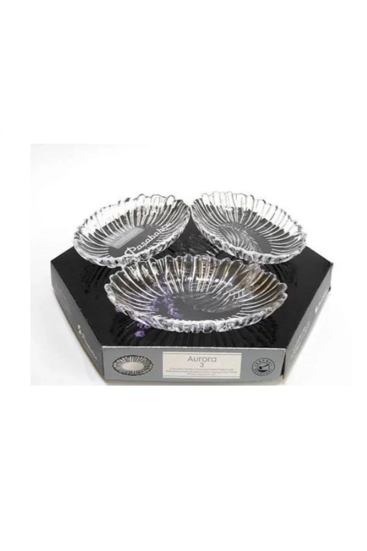 Paşabahçe 10545 Aurora Oval Çerezlik 3lü 15x10cm