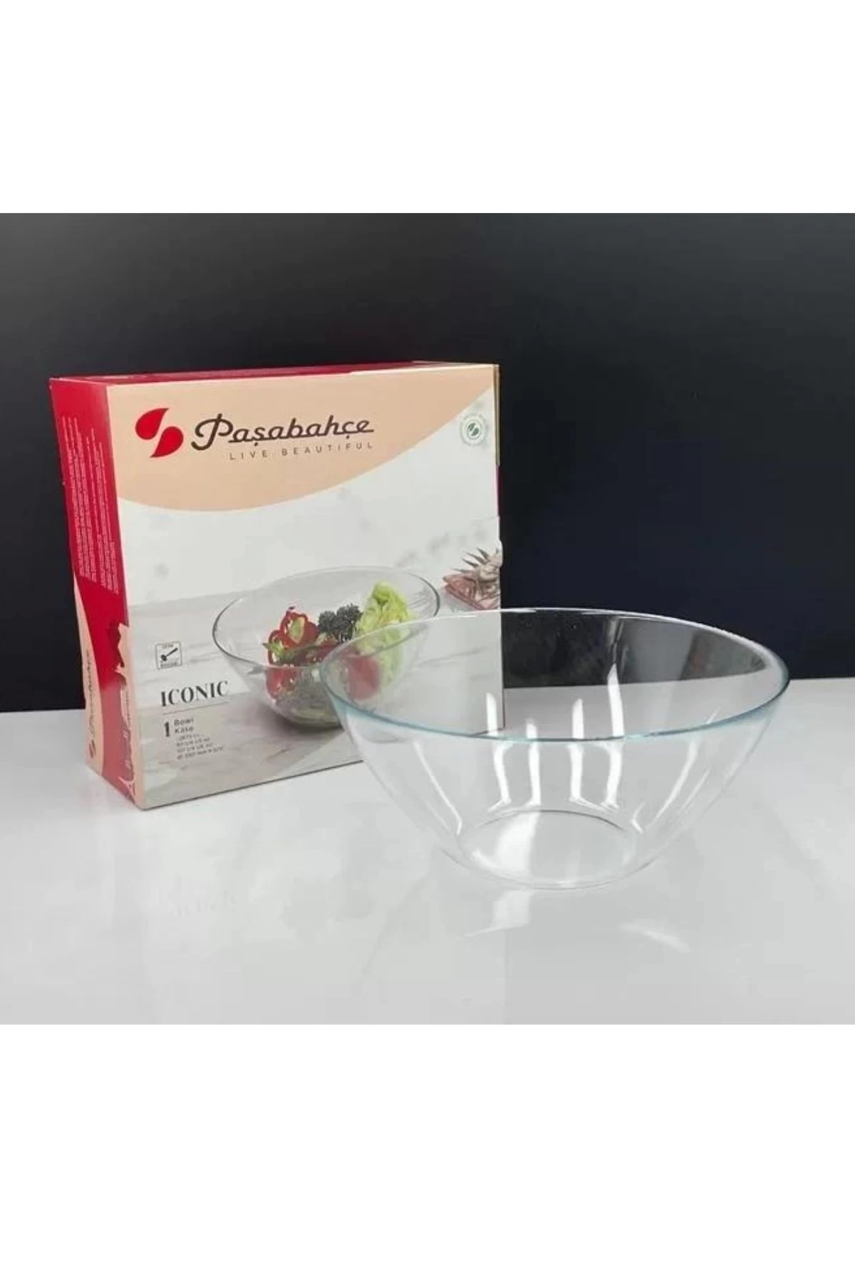 Paşabahçe 10697 Iconic Cam Salata Kasesi 2950 Cc 25 Cm