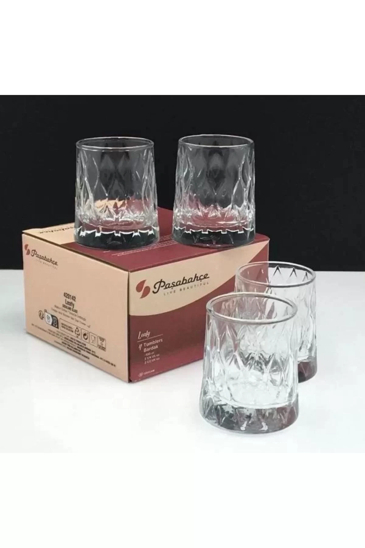 Paşabahçe 420142 Leafy Cam Bardak 100 Cc 4 Lü