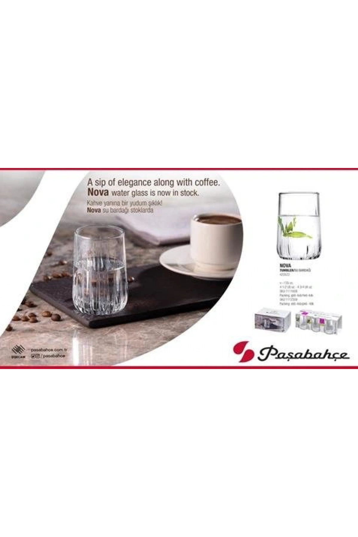 Paşabahçe 420522 Nova Su ve Meşrubat Bardağı 135 cc 6 lı