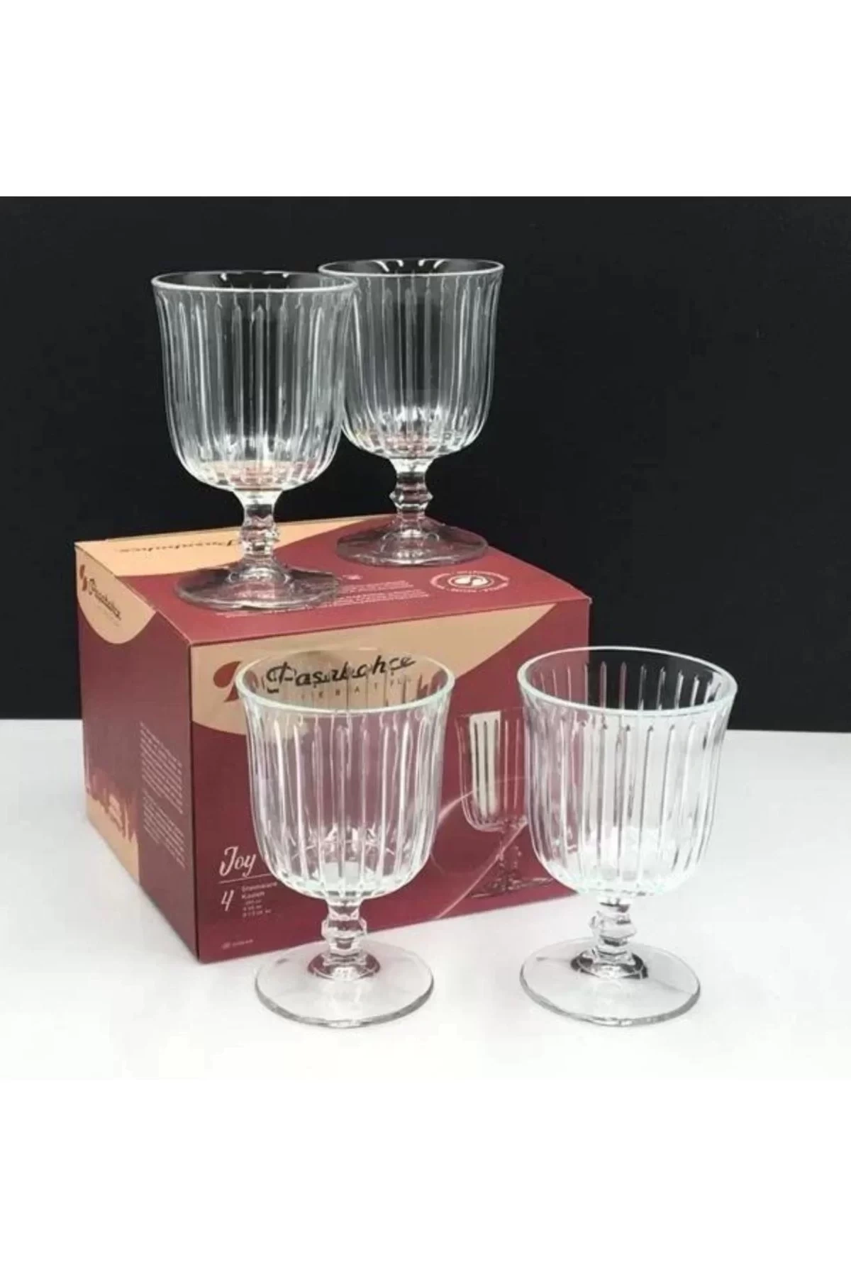 Paşabahçe 440330 Joy Cam Ayaklı Kadeh 255 Cc 4lü
