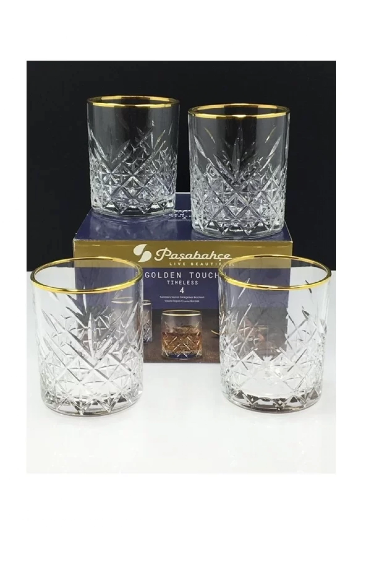 Paşabahçe 520414 Golden Touch Viski Bardağı 420 Cc 4lü