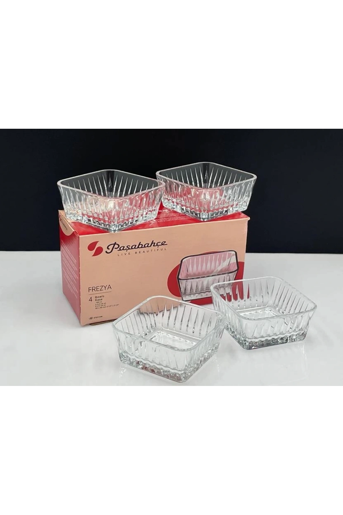 Paşabahçe 530313 Freyza Bowls Çerezlik Kase 4lü 160 cc