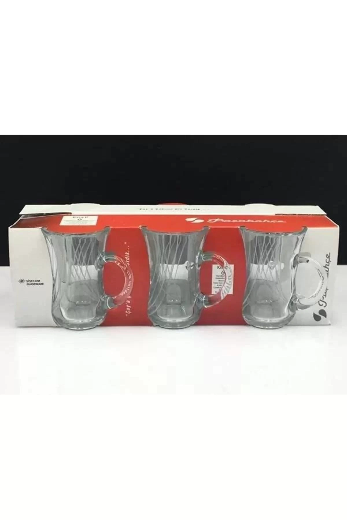 Paşabahçe 55411 Çember Kulplu Çay Bardağı 140 Cc 6lı