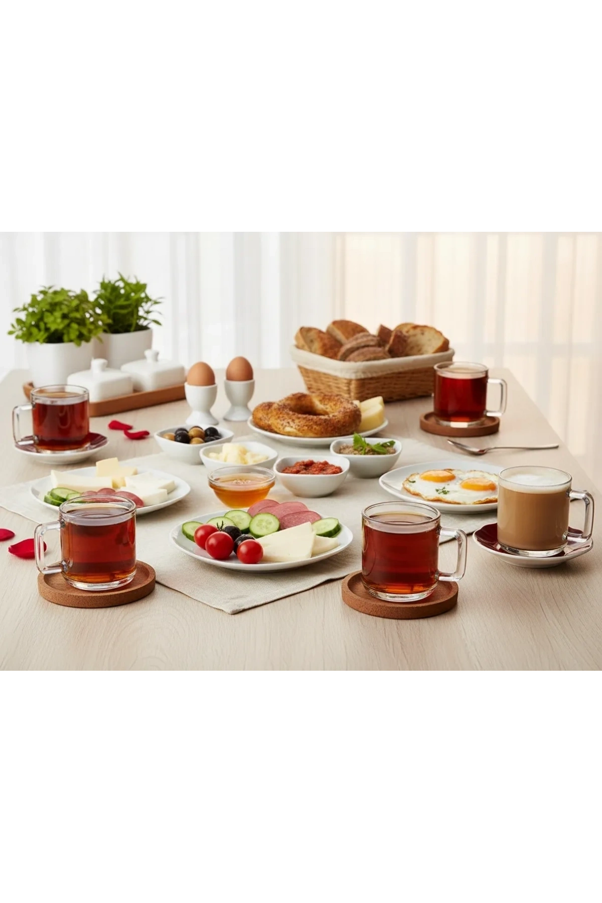 Paşabahçe 55833 Bricks Cam Kulplu Çay Kupası 250 Cc 6lı