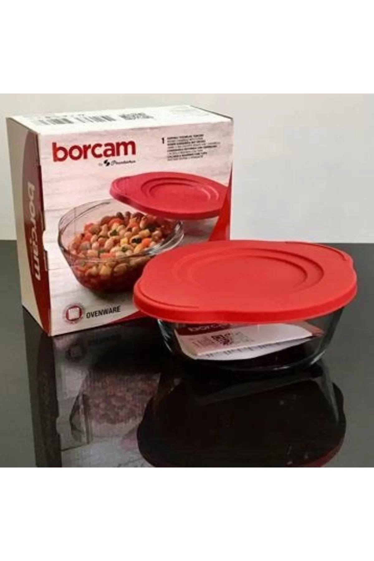 Paşabahçe 59123 Kırmızı Kapaklı Borcam 1450 Cc 25 Cm