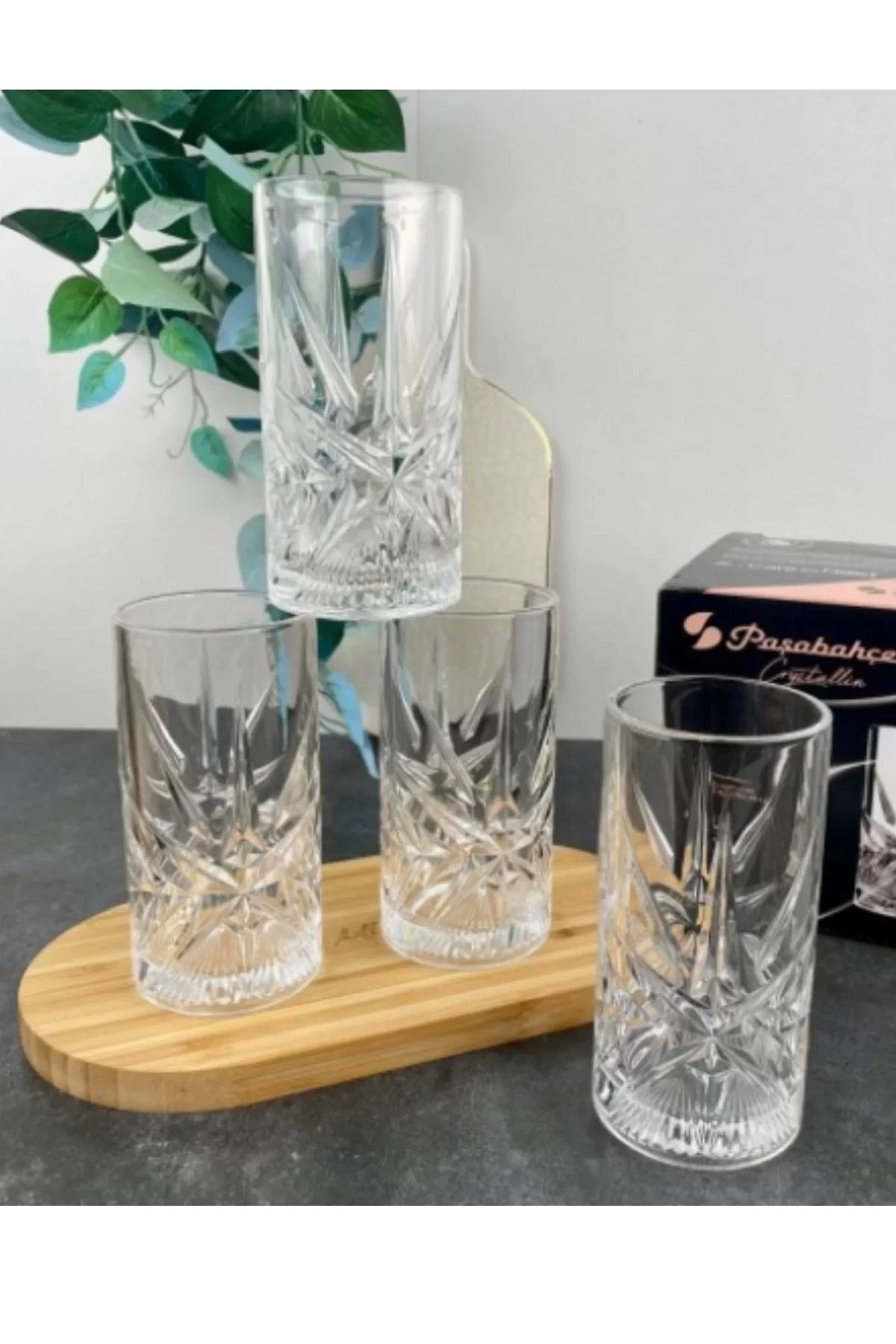 Paşabahçe 68475 Cielo Cam Meşrubat Bardağı 350cc 4 Lü