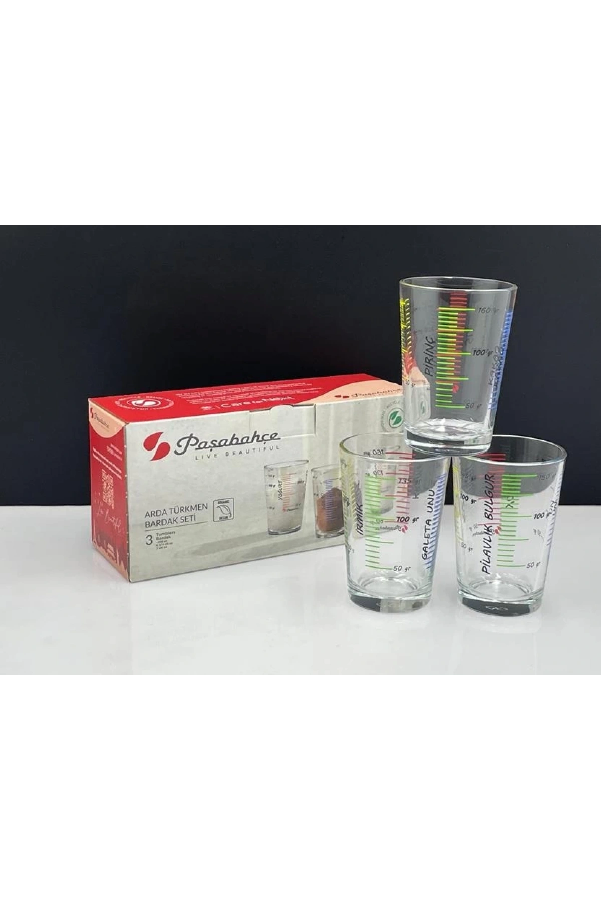 Paşabahçe 97420 Arda Türkmen Ölçü Bardak Seti