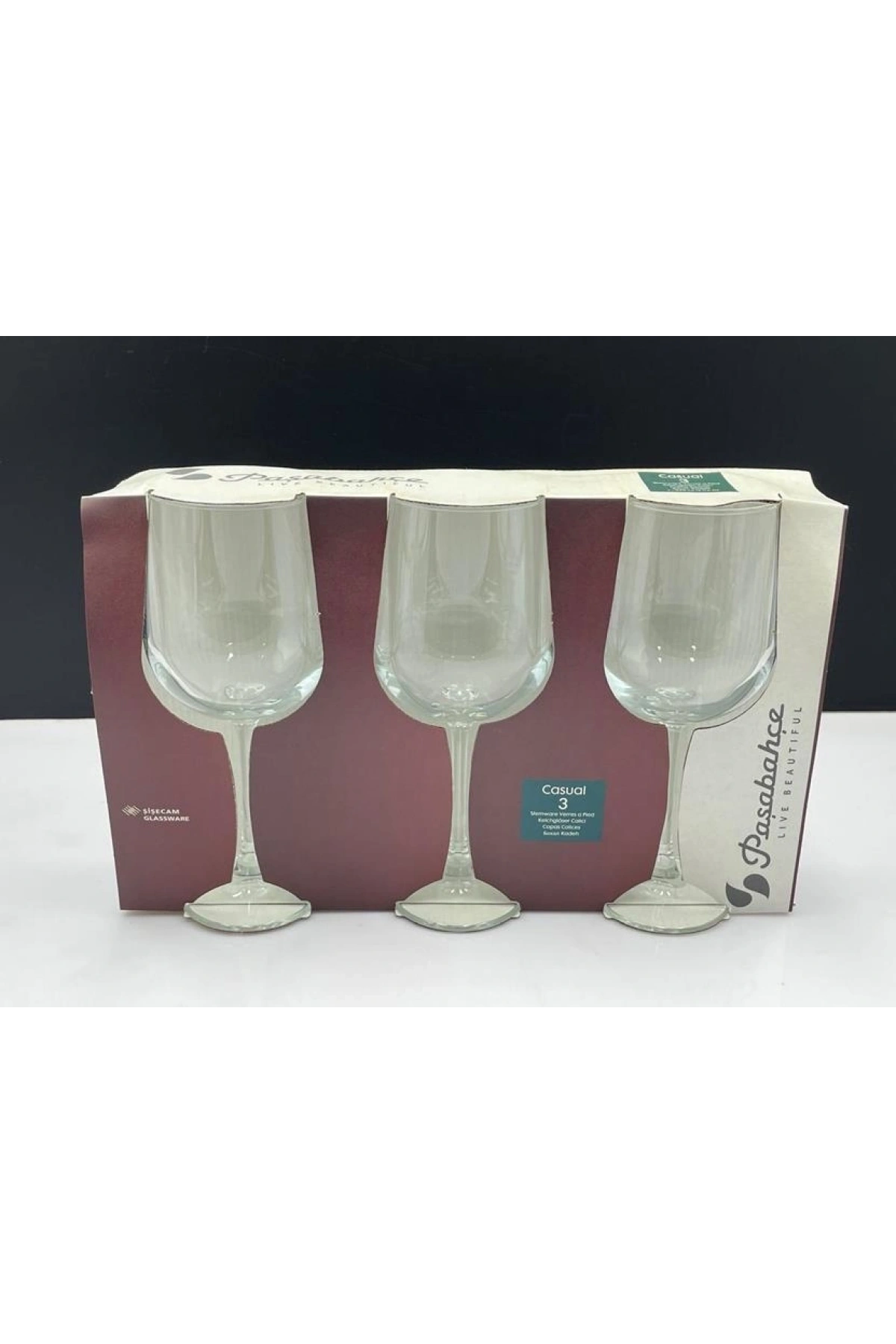 Paşabahçe Casual Cam Kadeh 370 Cc 3lü