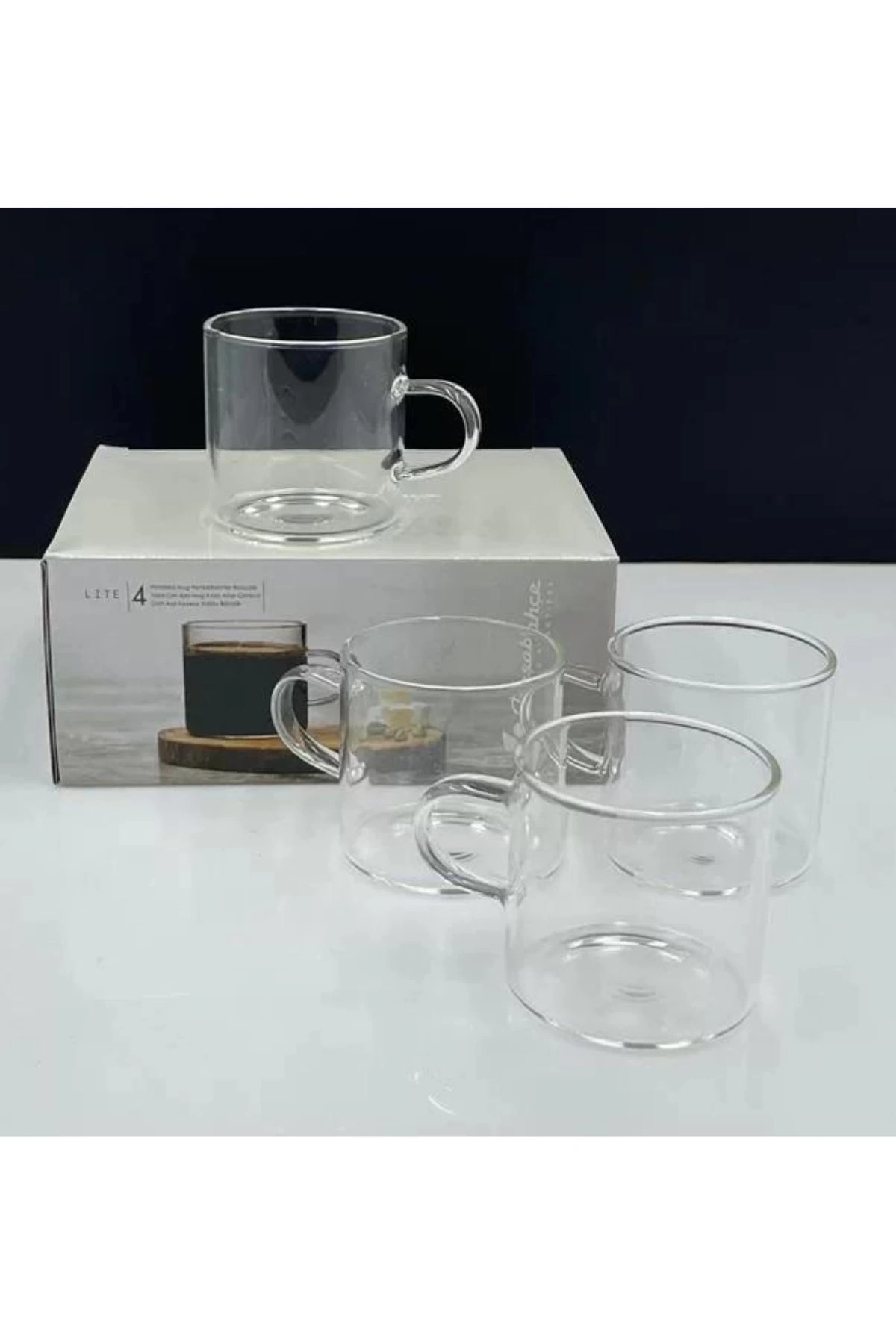 Paşabahçe D001 Lite Borosilkat Kulplu Çay Fincanı 130cc 4lü