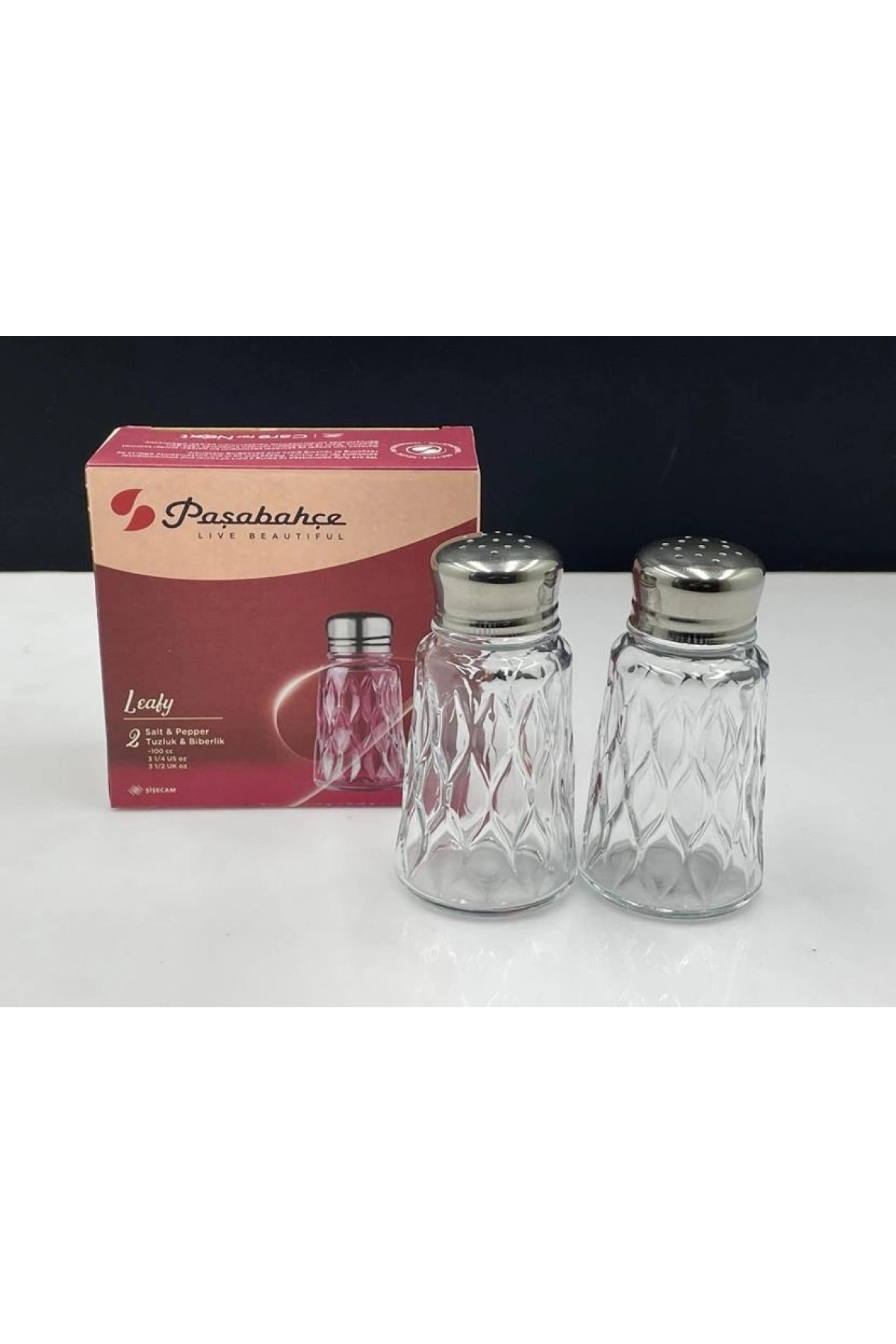 Paşabahçe Leafy Cam Tuzluk-biberlik 2li 100 Ml