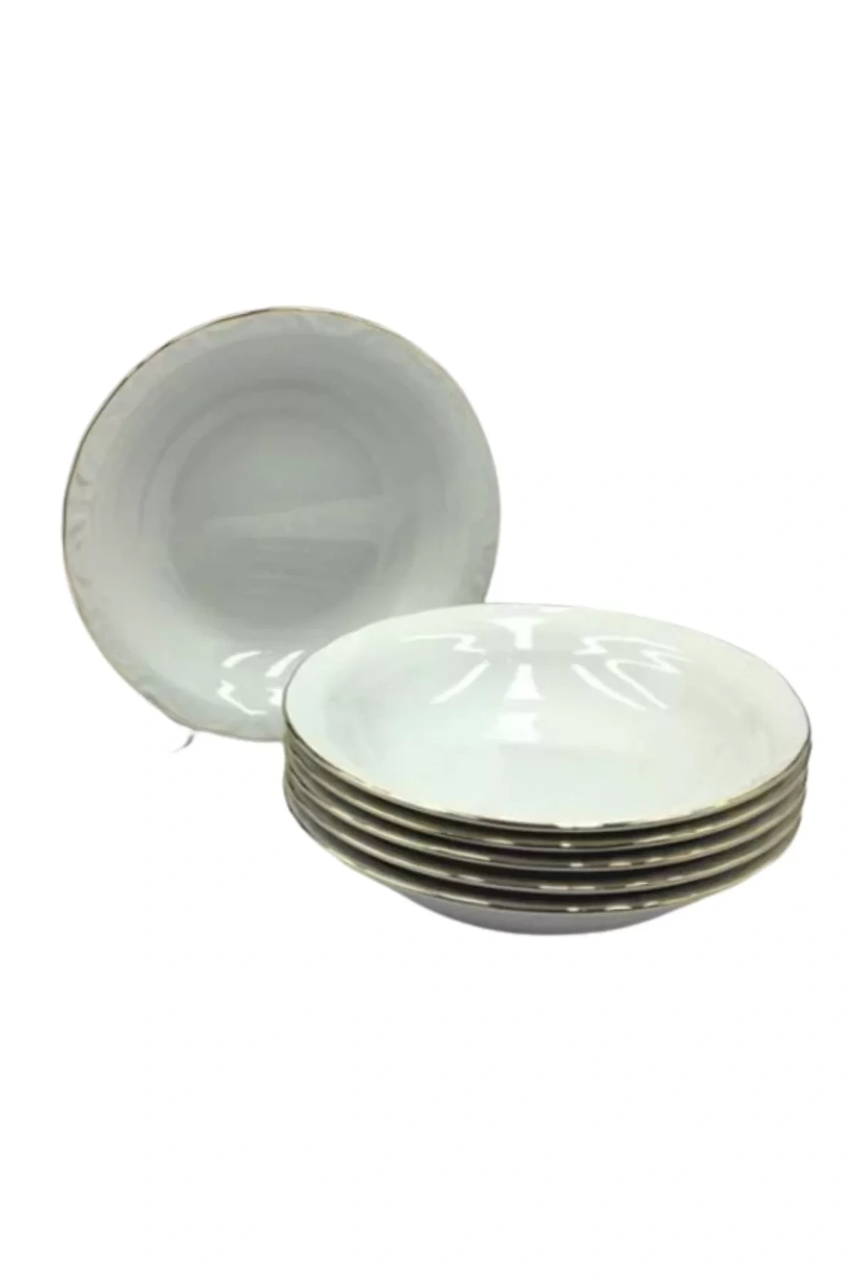 Porland A10047 Jade Altın Çukur Tabak 19 Cm 6 Lı