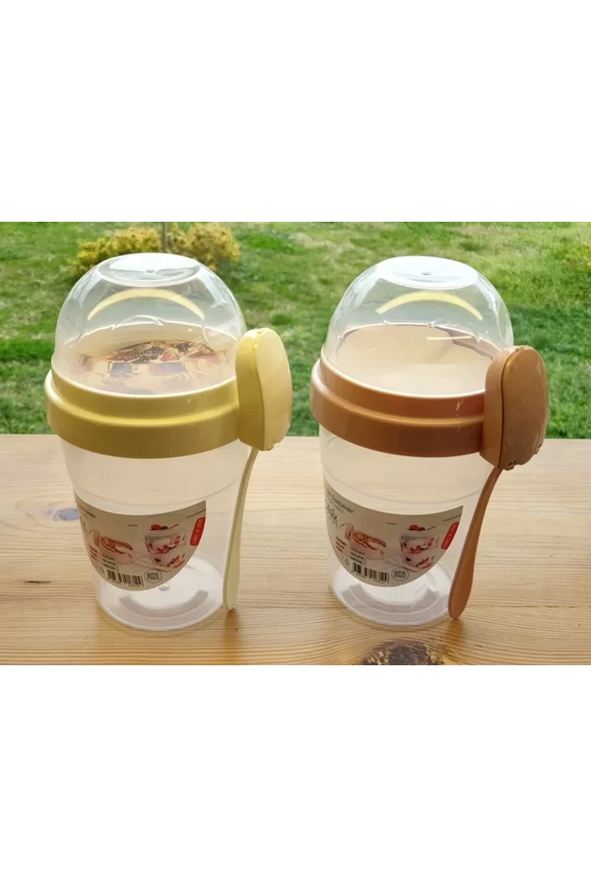 Qlüks Plastik 00812 Kaşıklı Yoğurt Kabı (tekli)