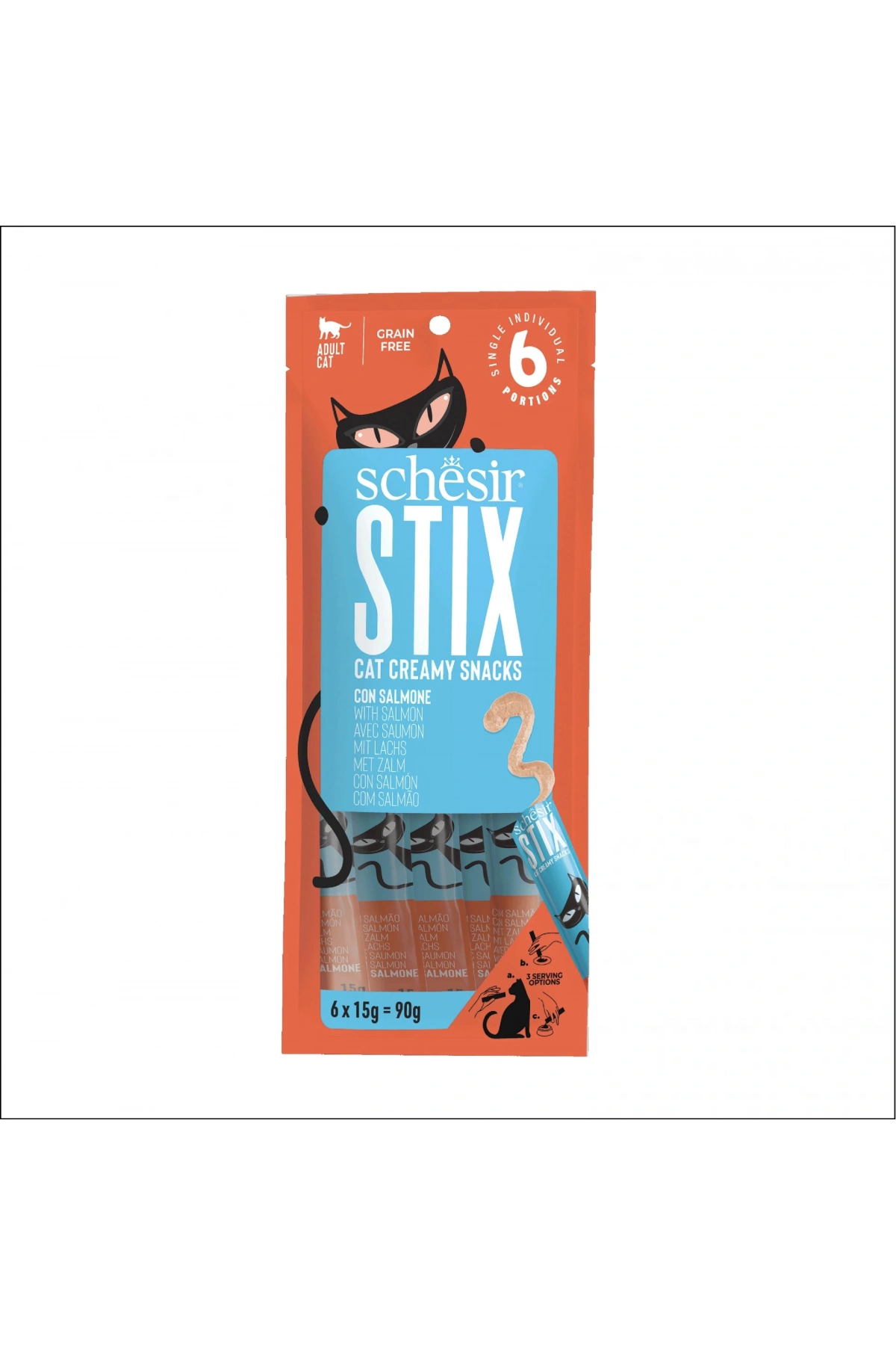 Schesir Stix Somonlu Krem Ödül Maması 12x6x15g
