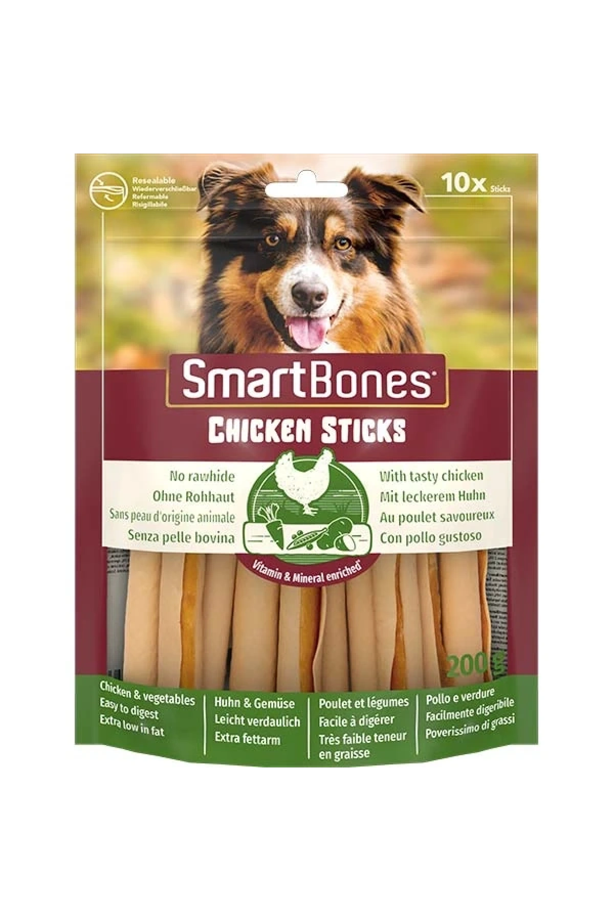 Smartbones Çubuk Köpek Ödül Maması Tavuklu (10lu) 200g