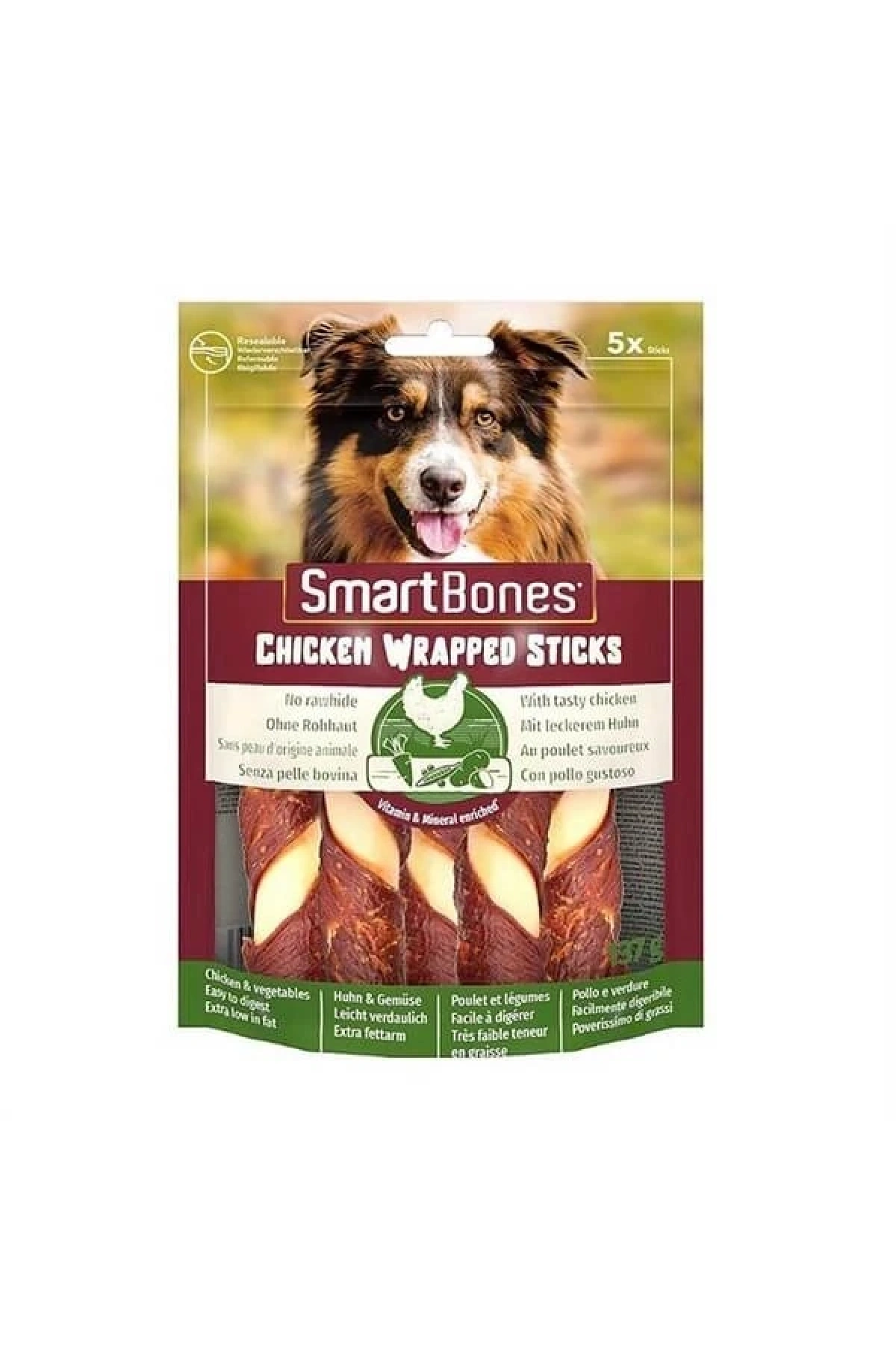 Smartbones Çubuk Köpek Ödül Maması Tavuklu Medium (5li) 125g