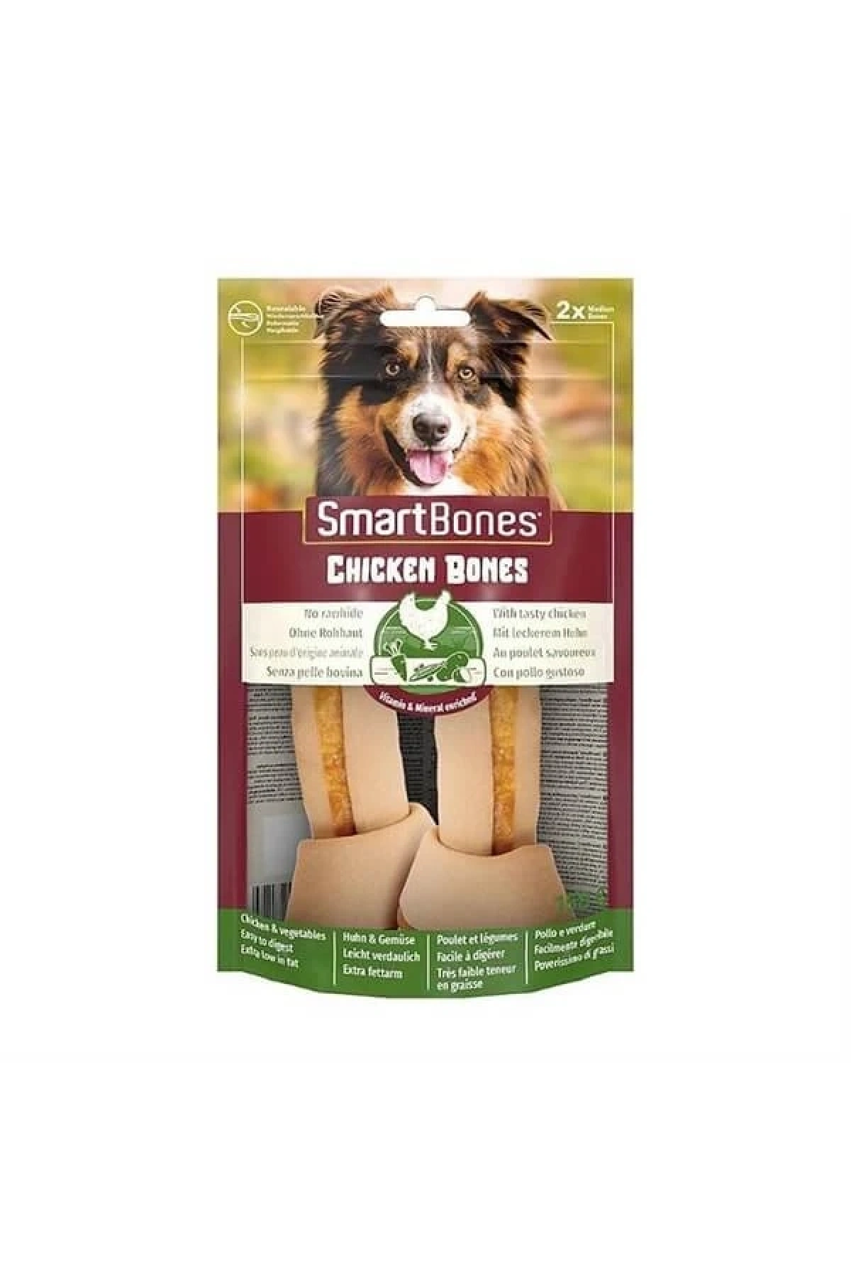 Smartbones Köpek Ödül Kemiği Tavuklu Medium (2li) 158g