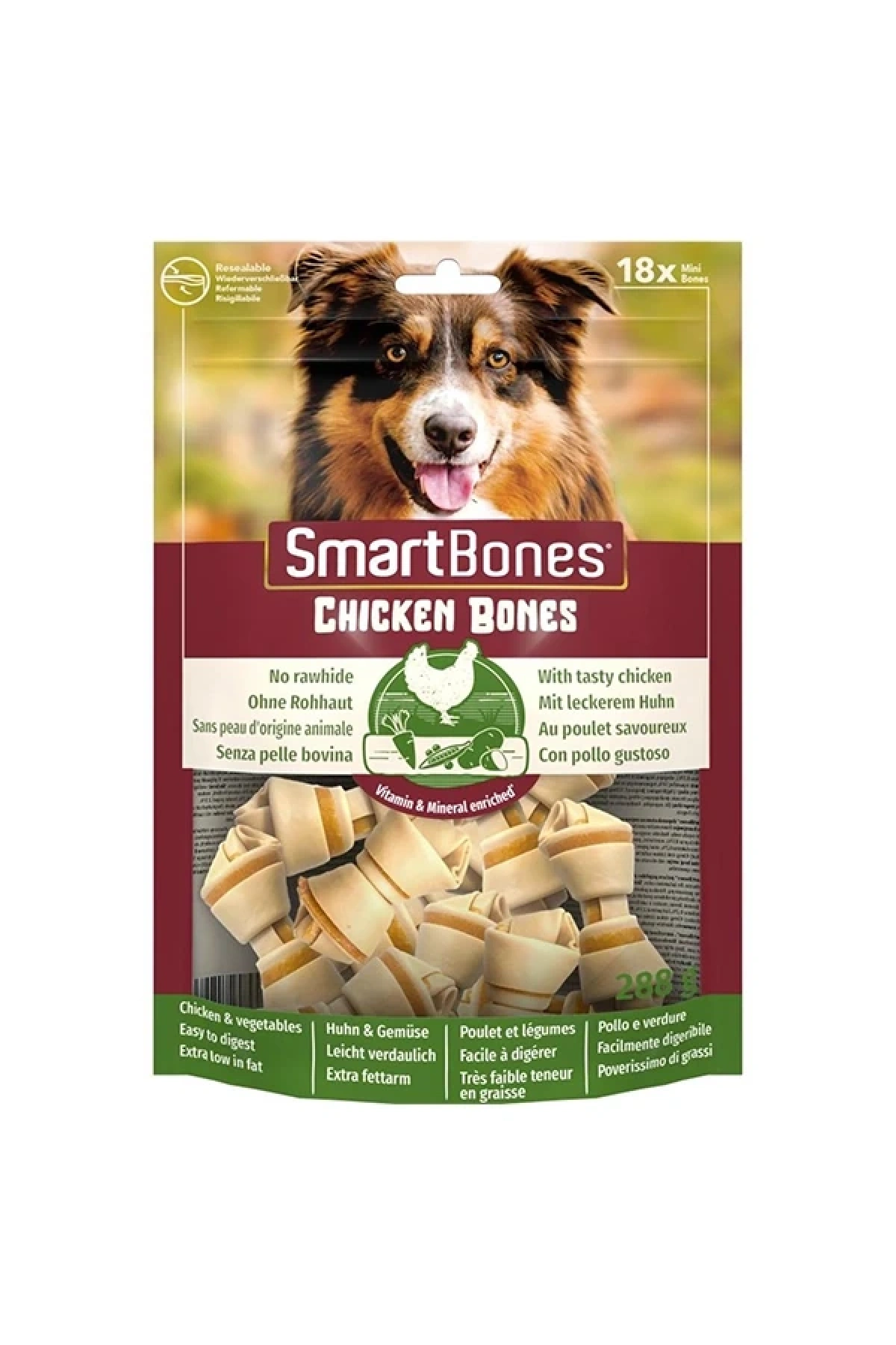 Smartbones Köpek Ödül Kemiği Tavuklu Mini (8li) 128g
