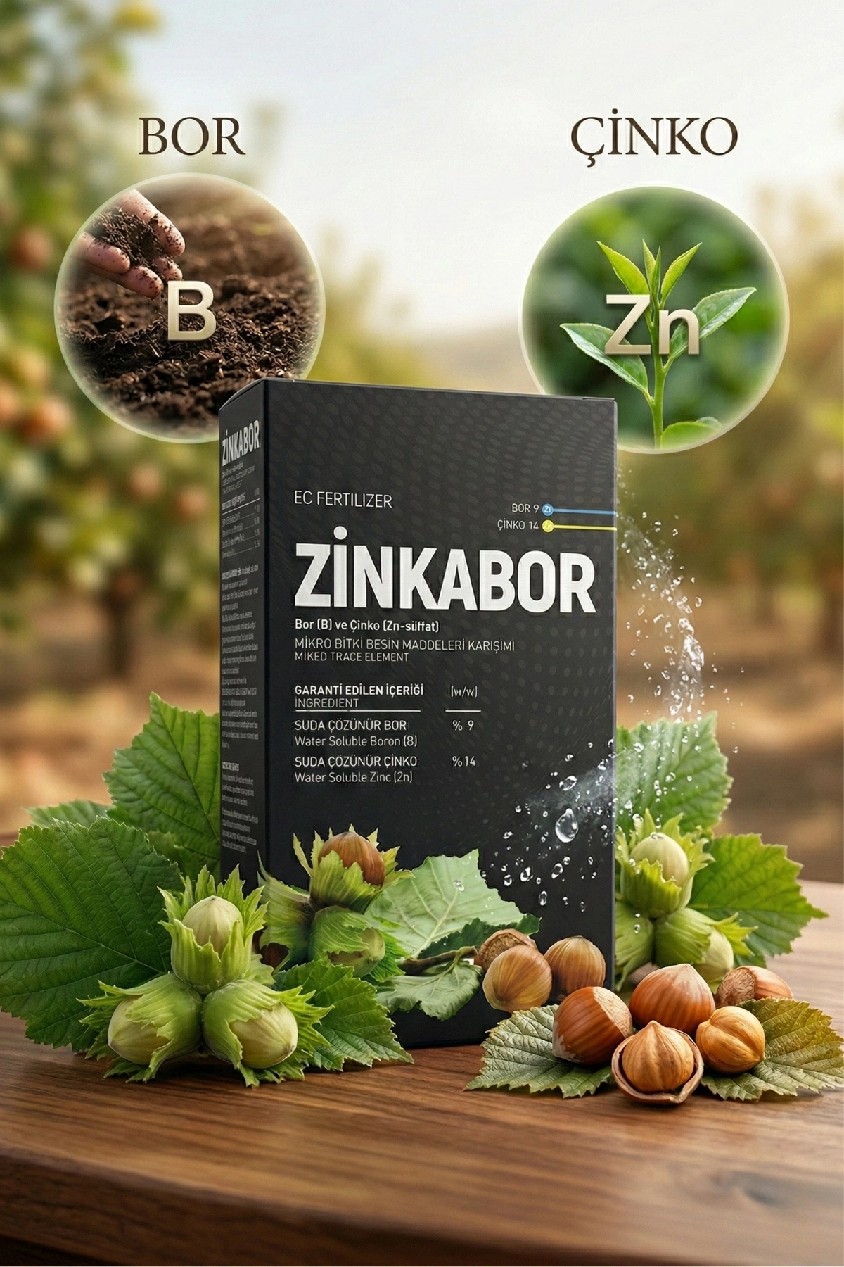 Zinkabor Ec Fertilizer Mikro Elementli Granül Gübre 1 Kg