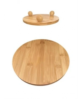 Balsa Bambu Top Ayaklı Servis Tepsisi 25cm