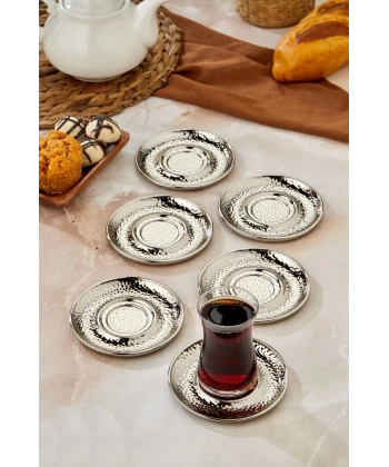 Cooker CKR3577 Dövme Desen Çay Tabağı 6lı