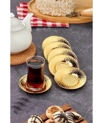 Cooker CKR3579 Dövme Desenli Çay Tabağı 6lı