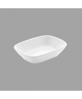 Güral Porselen Kare Beyaz Kayık Tabak 6 Adet 17 cm