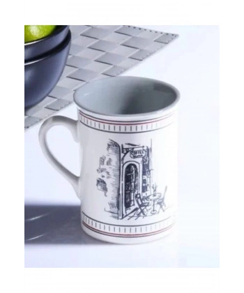Kosova UNS1705 Desenli Seramik Kupa 10 cm