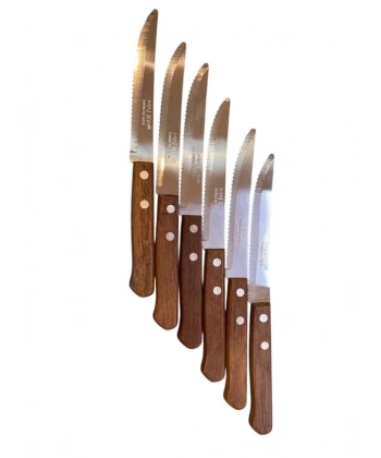 Esonez MRB ART914 Ahşap Saplı Et Bıçağı 6lı