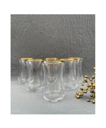 Paşabahçe 42021 Yaldızlı Çay Bardağı 120 cc 6lı