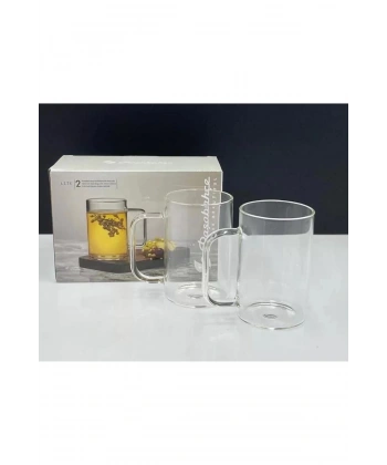 Paşabahçe D004 Lite Borosilkat Kulplu Çay Kupası 420 cc 2li