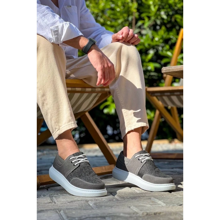 KB-042  Kuback Bağcıklı Gri Günlük Erkek Ayakkabı