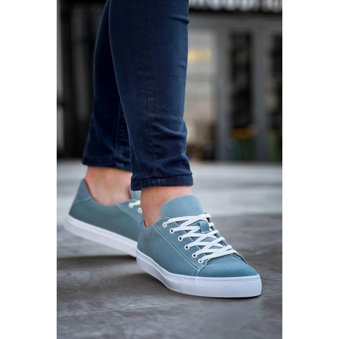 KB-122  Kuback  Bebe Mavi Süet Yüksek Taban Bağcıklı Günlük Erkek Ayakkabı