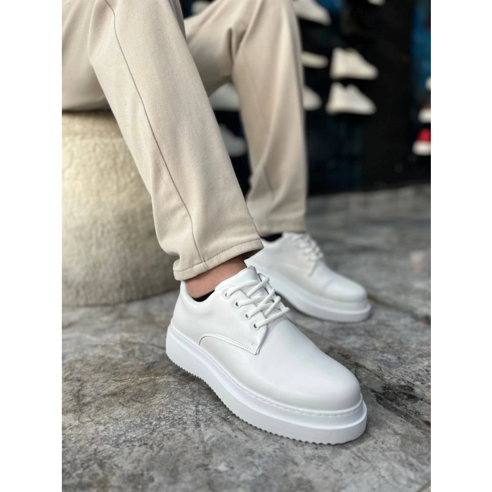 KB-X16 Kuback Beyaz Cilt Günlük Erkek Ayakkabı