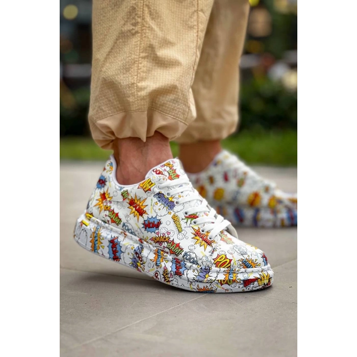 KB-X500  Kuback  Beyaz Boom  Bağcıklı  Günlük Erkek  Ayakkabı