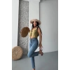 Mom fit bıyık kar yıkama jeans pantolon koyu mavi d2006